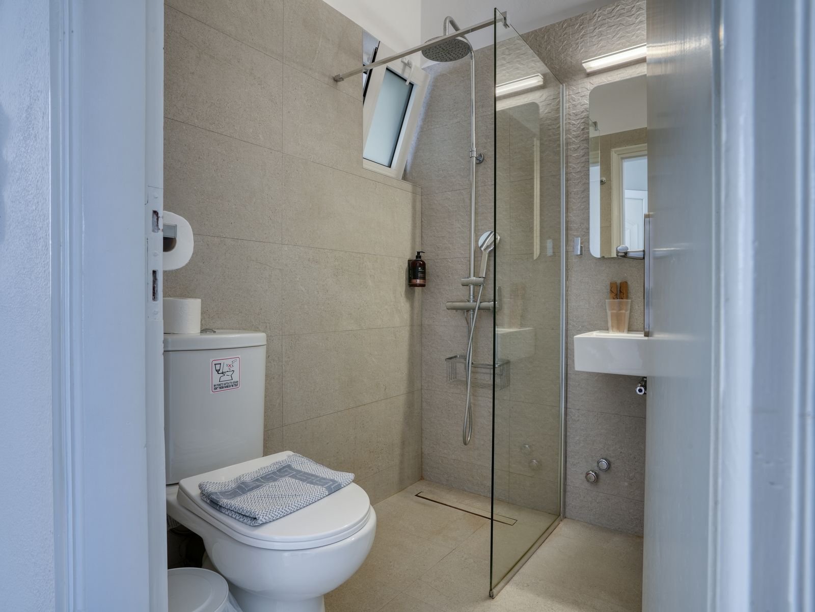 Bathroom with walk-in shower
